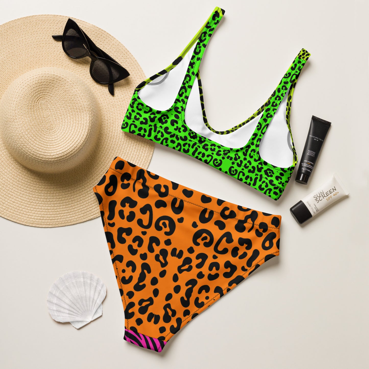 Nadine Recycled high-waisted bikini